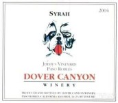 多佛峽谷吉米園西拉干紅葡萄酒(Dover Canyon Jimmy's Vineyard Syrah, Paso Robles, USA)