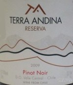 安迪娜珍藏黑皮諾干紅葡萄酒(Terra Andina Pinot Noir Reserve, Leyda Valley, Chile)