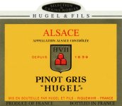 雨果父子灰皮諾選粒貴腐甜白葡萄酒(Hugel & Fils Pinot Gris SGN, Alsace, France)