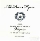 McPrice Myers Larner Vineyard Viognier, Santa Ynez Valley, USA