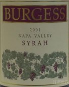 伯吉斯酒莊西拉干紅葡萄酒(Burgess Cellars Syrah, Napa Valley, USA)