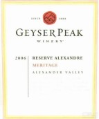 蓋世峰亞歷山大珍藏梅里蒂奇干紅葡萄酒(Geyser Peak Reserve Alexandre Meritage, Alexander Valley, USA)