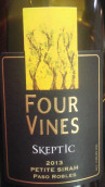 四藤莊無神論者小西拉干紅葡萄酒(Four Vines Skeptic Petite SIrah, Paso Robles, USA)