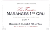 克勞德-努沃酒莊富士樂（馬朗日一級(jí)園）紅葡萄酒(Domaine Claude Nouveau La Fussiere, Maranges 1er Cru, France)