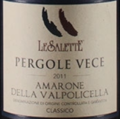 薩萊特酒莊維斯阿瑪羅尼經(jīng)典紅葡萄酒(Le Salette Pergole Vece Amarone Della Valpolicella Classico DOCG, Veneto, Italy)