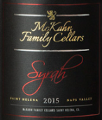 麥克卡恩西拉干紅葡萄酒(McKahn Family Cellars Syrah, Saint Helena, USA)