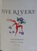 五河酒莊黑皮諾干紅葡萄酒(Five Rivers Pinot Noir, California, USA)