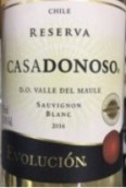 卡薩多諾索演化珍藏長相思白葡萄酒(Casa Donoso Evolucion Reserva Sauvignon Blanc, Maule Valley, Chile)