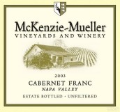 麥肯齊穆勒品麗珠干紅葡萄酒(McKenzie-Mueller Cabernet Franc, Napa Valley, USA)