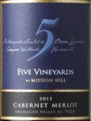 傳教山酒莊五園赤霞珠-梅洛紅葡萄酒(Mission Hill Family Estate Five Vineyards Cabernet-Merlot, Okanagan Valley, Canada)