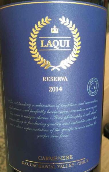 laqui reserva carmenere, cachapoal valley, chile红酒评分|葡萄酒