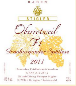 施蒂格勒紅色1號桶灰皮諾遲摘干白葡萄酒(Weingut Stigler Oberrotweil F1 Grauburgunder Spatlese trocken, Baden, Germany)