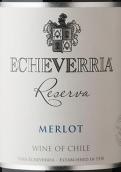 埃切維里亞珍藏梅洛紅葡萄酒(Echeverria Reserva Merlot, Curico Valley, Chile)