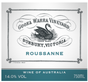 古娜沃拉瑚珊干白葡萄酒(Goona Warra Vineyard Roussanne, Sunbury, Australia)