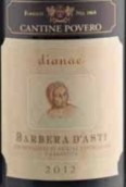 普維若戴安娜巴貝拉干紅葡萄酒(Cantine Povero Dianae Barbera d'Asti DOCG, Piedmont, Italy)