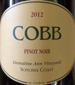 科布酒莊艾瑪利安園黑皮諾干紅葡萄酒(Cobb Wines Emmaline Ann Vineyard Pinot Noir, Sonoma Coast, USA)