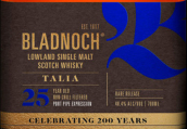 布萊德諾克塔利亞25年稀有發(fā)行蘇格蘭單一麥芽威士忌(Bladnoch Talia 25 Year Old Rare Release Single Malt Scotch Whisky, Lowlands, UK)