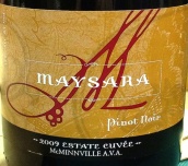 美莎拉特釀黑皮諾干紅葡萄酒(Maysara Winery Cuvee Pinot Noir, Willamette Valley, USA)