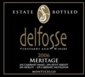 德爾夫斯梅里蒂奇干紅葡萄酒(DelFosse Meritage, Monticello, USA)