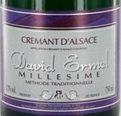 大衛(wèi)·艾美爾酒莊麥樂斯起泡酒(David Ermel Cremant Millesime, Alsace, France)