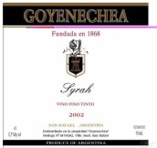 高野尼榭西拉干紅葡萄酒(Goyenechea Syrah, San Rafael, Argentina)