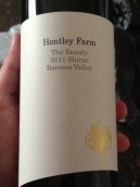 亨特利酒莊美人西拉紅葡萄酒(Hentley Farm The Beauty Shiraz, Barossa Valley, Australia)