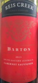 瑞溪巴頓赤霞珠干紅葡萄酒(Reis Creek Family Vineyard Barton Cabernet Sauvignon, South Eastern Australia, Australia)