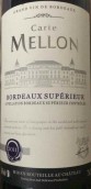 卡特梅伦红葡萄酒(Carte Mellon, Bordeaux Superieur, France)