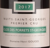 亨利高酒莊帕萊圣喬治（夜圣喬治一級園）紅葡萄酒(Domaine Henri Gouges Clos des Porrets St-Georges, Nuits-Saint-Georges Premier Cru, France)