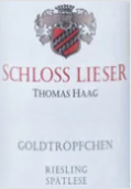 利塞爾-托馬斯堡雷波特黃金水滴雷司令遲摘甜白葡萄酒(Schloss Lieser Thomas Haag Piesporter Goldtropfchen Riesling Spatlese, Mosel, Germany)