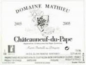 馬蒂厄酒莊教皇新堡白葡萄酒(Domaine Mathieu Blanc, Chateauneuf-du-Pape, France)