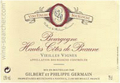 菲利普·日耳曼酒莊上伯恩丘村老藤白葡萄酒(Domaine Philippe Germain Hautes Cotes de Beaune Vieilles Vignes, Cote de Beaune, France)