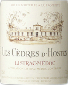 福卡浩丹酒庄副牌红葡萄酒(Les Cedres d'Hosten, Listrac-Medoc, France)