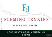 Fleming Jenkins Vineyards & Winery Black Ridge Syrah, Santa Cruz Mountains, USA