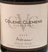 科林·克萊門阿德里安娜黑皮諾干紅葡萄酒(Colene Clemens Vineyards Adriane Pinot Noir, Chehalem Mountains, USA)