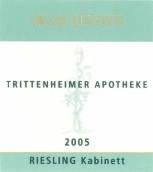 安斯加爾克魯塞拉斯特利騰海姆安柏塞克雷司令小房酒(Ansgar Clusserath Trittenheimer Apotheke Kabinett Riesling, Mosel, Germany)