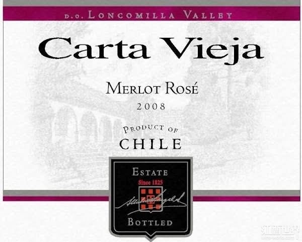 carta vieja merlot rose, loncomilla valley, chile红酒评分|卡塔