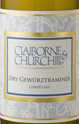 克萊本丘吉爾酒莊瓊瑤漿干白葡萄酒(Claiborne & Churchill Gewurztraminer  Dry, Central Coast Alsatian, USA)