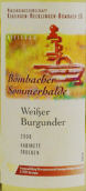 巴登酒莊博母海石默德灰皮諾小房干白葡萄酒(Badischer Winzerkeller Weiber Burgunder Kabinett  Trocken Bombacher Sommerhalde, Baden, Germany)