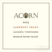 Acorn Winery Alegria Vineyards Cabernet Franc, Russian River Valley, USA