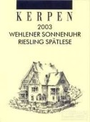 凱爾彭日晷園雷司令遲摘葡萄酒(Kerpen Wehlener Sonnenuhr Spatlese Riesling, Mosel, Germany)