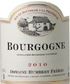 亨伯特兄弟酒莊勃艮第干紅葡萄酒(Domaine Humbert Freres Bourgogne Pinot Noir, Burgundy, France)