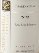 切斯特菲尔德独鸽霞多丽干白葡萄酒(Chesterfield Cellars Lone Dove Chardonnay, Lodi, USA)