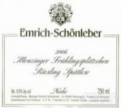 Weingut Emrich-Schonleber Monzinger Fruhlingsplatzchen Riesling Spatlese, Nahe, Germany