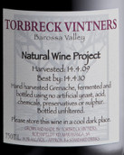 托布雷釀酒師天然紅葡萄酒(Torbreck Vintners Natural Wine Project, Barossa Valley, Australia)