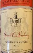 多普磨坊沃爾堡瓊瑤漿半甜型白葡萄酒(Dopff au Moulin Vorbourg Gewurztraminer, Alsace Grand Cru, France)