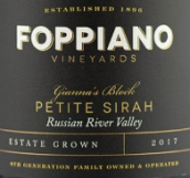 福樂(lè)祿酒莊吉安娜園小西拉紅葡萄酒(Foppiano Vineyards Gianna's Block Petite Sirah, Russian River Valley, USA)