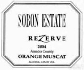 頌博珍藏麝香甜白葡萄酒(Sobon Estate Rezerve Orange Muscat, Amador County, USA)