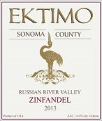 艾鷺酒莊俄羅斯河谷仙粉黛干紅葡萄酒(Ektimo Vineyards Zinfandel, Russian River Valley, USA)