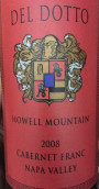 多托豪威爾園品麗珠干紅葡萄酒(Del Dotto Vineyards Howell Mountain Cabernet Franc, Howell Mountain, USA)